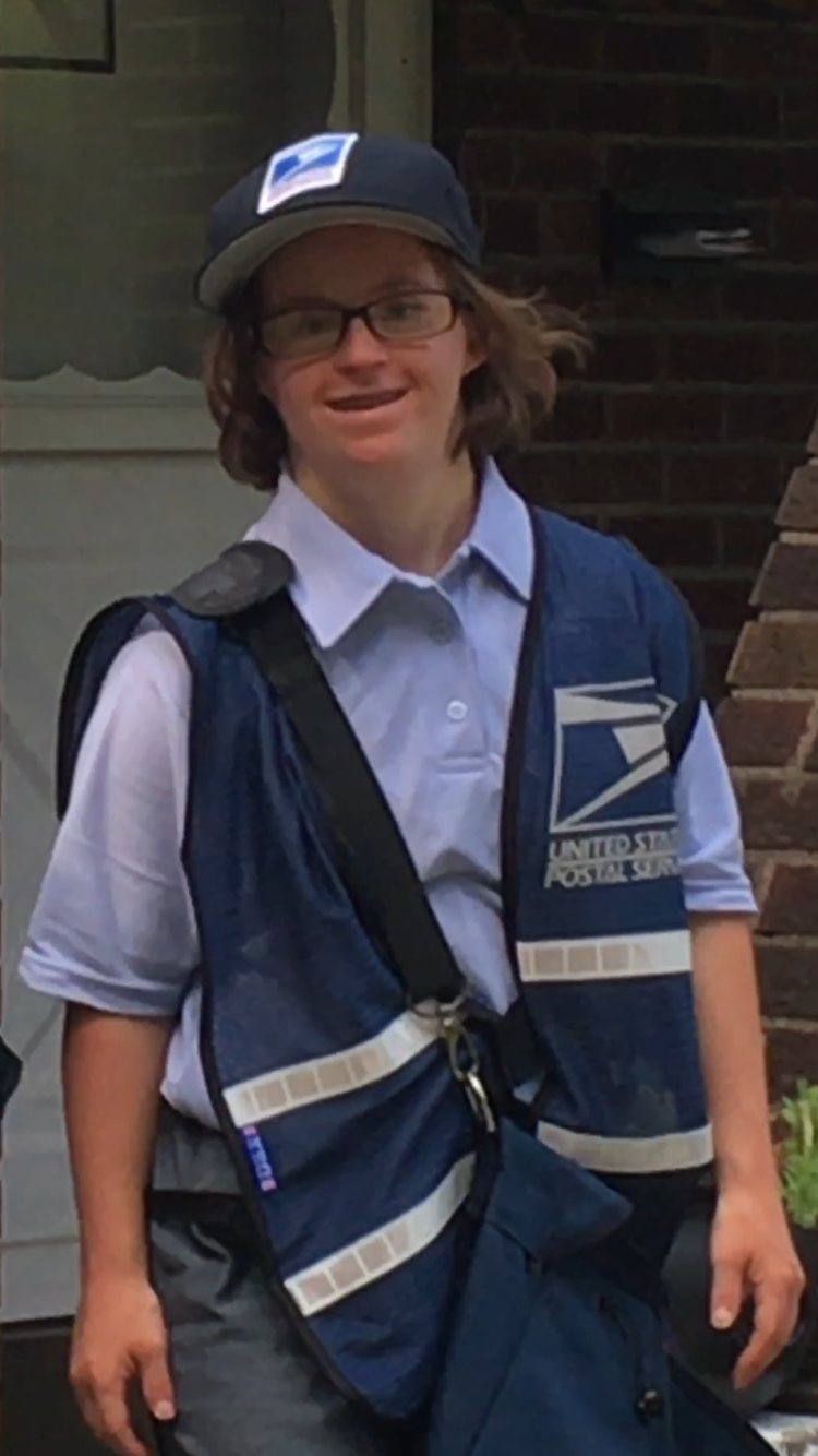 Grace Flannery, 21, a woman with Down syndrome, became a mail carrier for the day. (Photo: Courtesy of Michael Flannery)