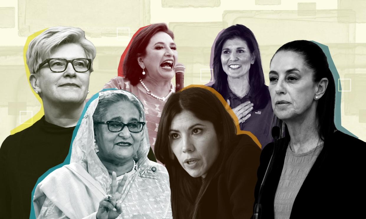 <span>With a combined population of more than two billion, 2024 elections in the world’s biggest democracies – the US, Indonesia and India – have no female frontrunners.</span><span>Composite: EPA/AFP/Getty Images/Eyepix Group/REX/Shutterstock</span>