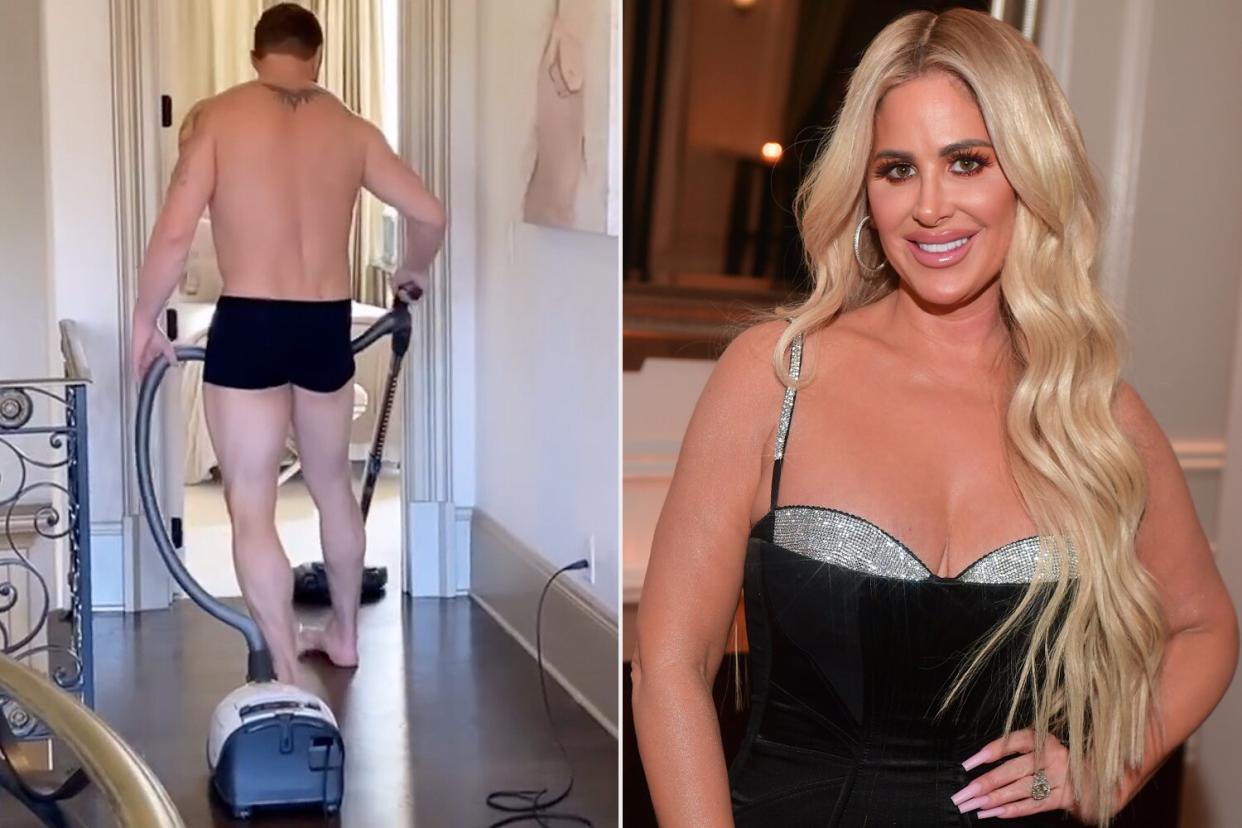 Kim Zolciak-Biermann, Kroy Biermann vacuuming