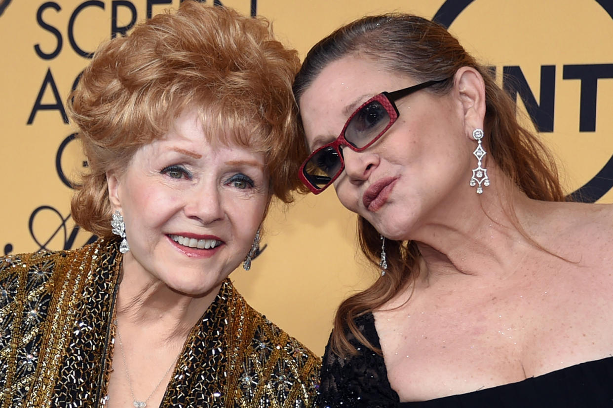 Together: Debbie Reynolds and her daughter Carrie Fisher: Ethan Miller/Getty