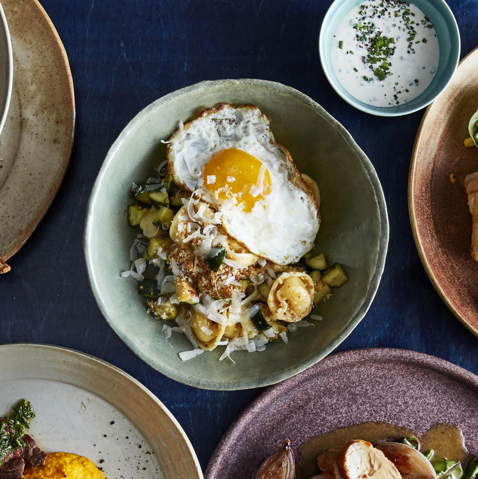 Tortellini With Squash, Egg, and Breadcrumbs