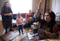 Khatira Aliyeva pictured in her house in the Azeri village of Alibeyli on February 17, 2015