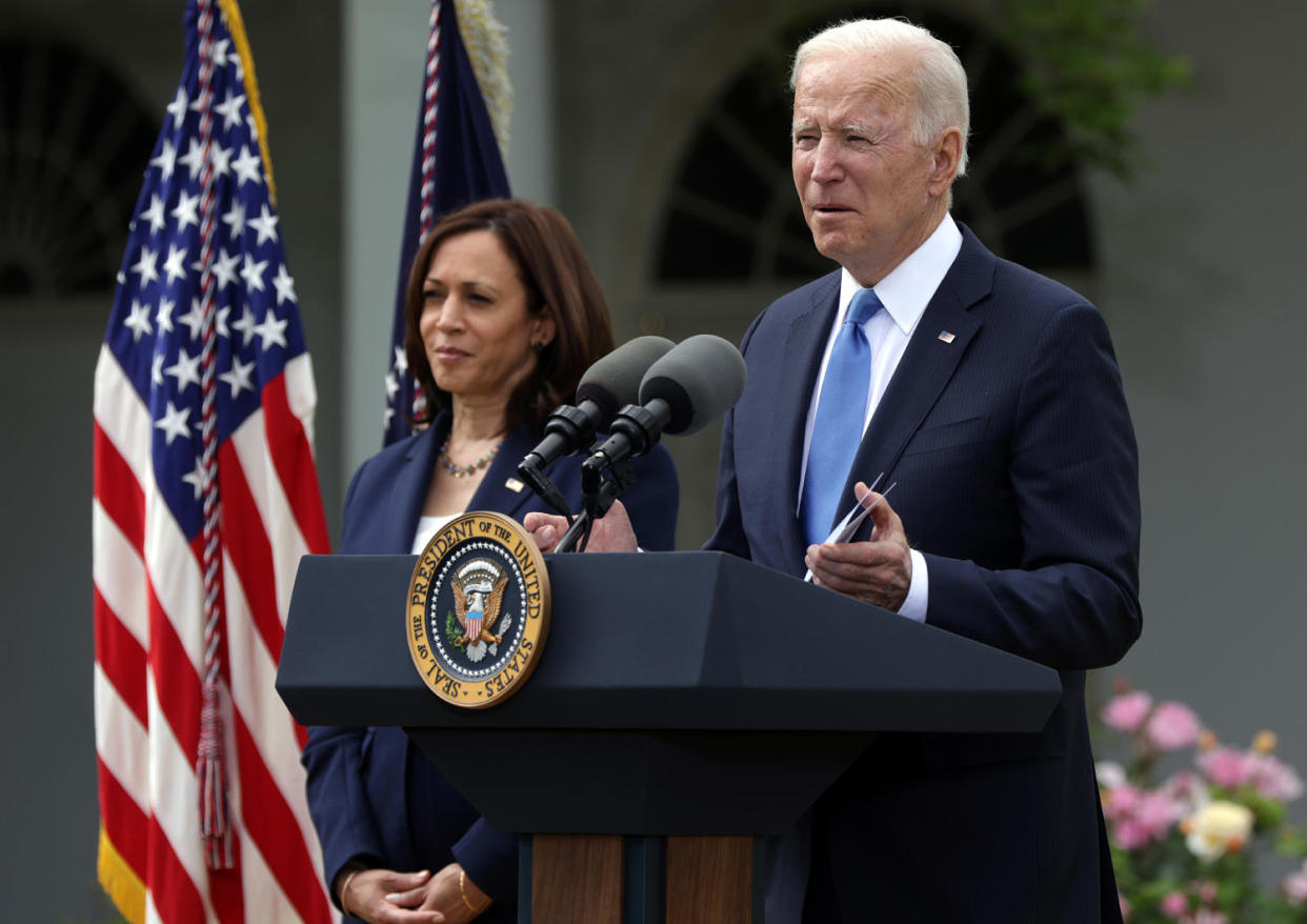 U.S. President Joe Biden and Vice President Kamala Harris. (Alex Wong / Getty Images)