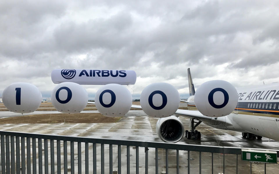 The 10,000th Airbus A350, for Singapore Airlines.