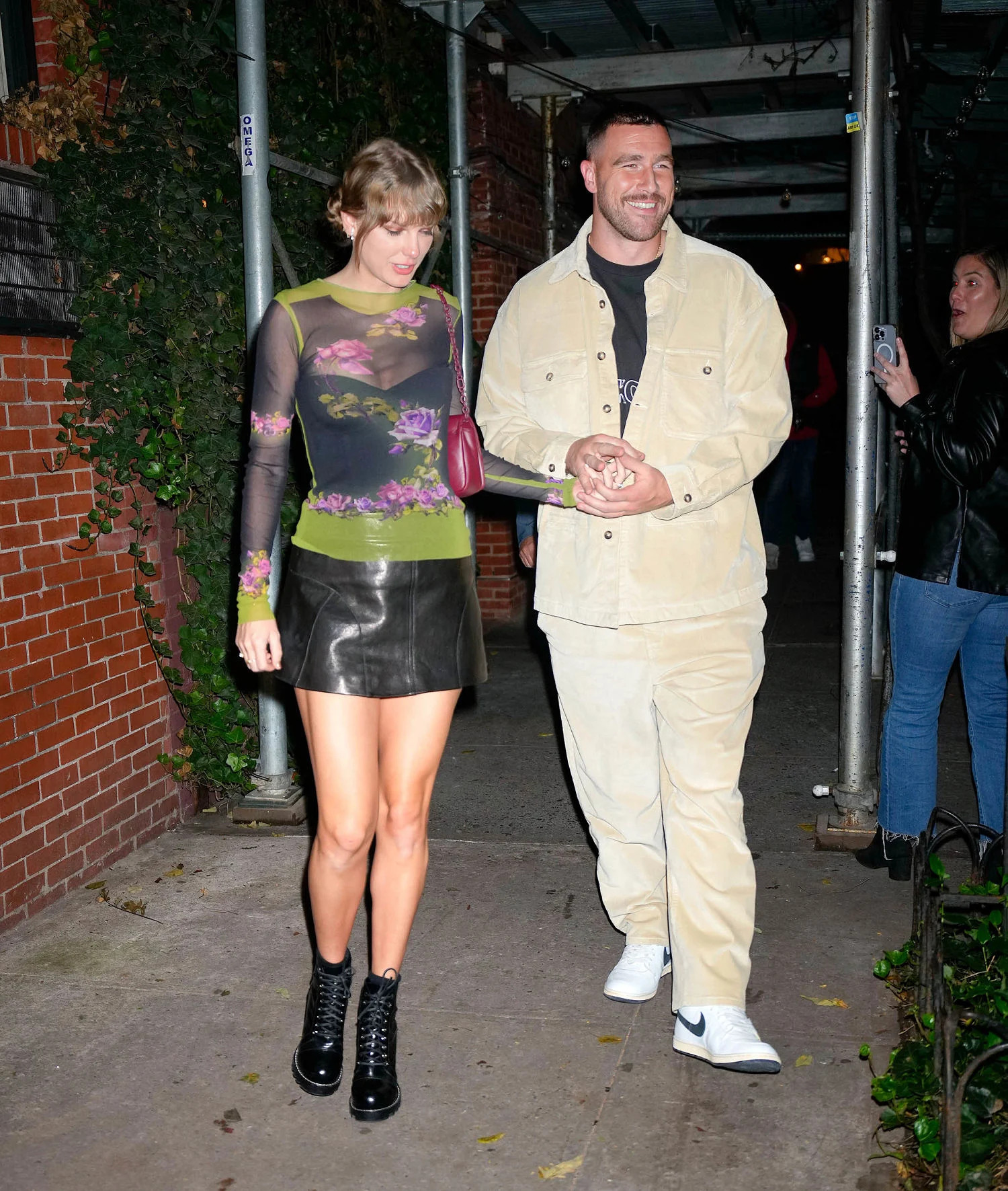 Taylor Swift and Travis Kelce in New York in October 2023. (Gotham / Getty Images)