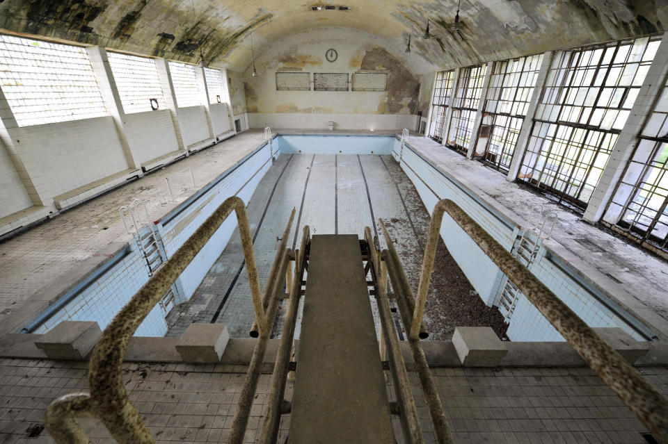 View of the swimming pool in the 1936 Olympic village in Elstal, west of Berlin, on May 5, 2008.