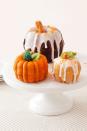 <p>For more fall flavor, sub in apricot jam for glaze to sandwich the mini pumpkin cakes together. </p><p>Get the <strong><a href="https://www.goodhousekeeping.com/food-recipes/a15461/pumpkin-patch-cakes-recipe-ghk1013/" rel="nofollow noopener" target="_blank" data-ylk="slk:Pumpkin Patch Cakes recipe;elm:context_link;itc:0;sec:content-canvas" class="link ">Pumpkin Patch Cakes recipe</a></strong>.</p>