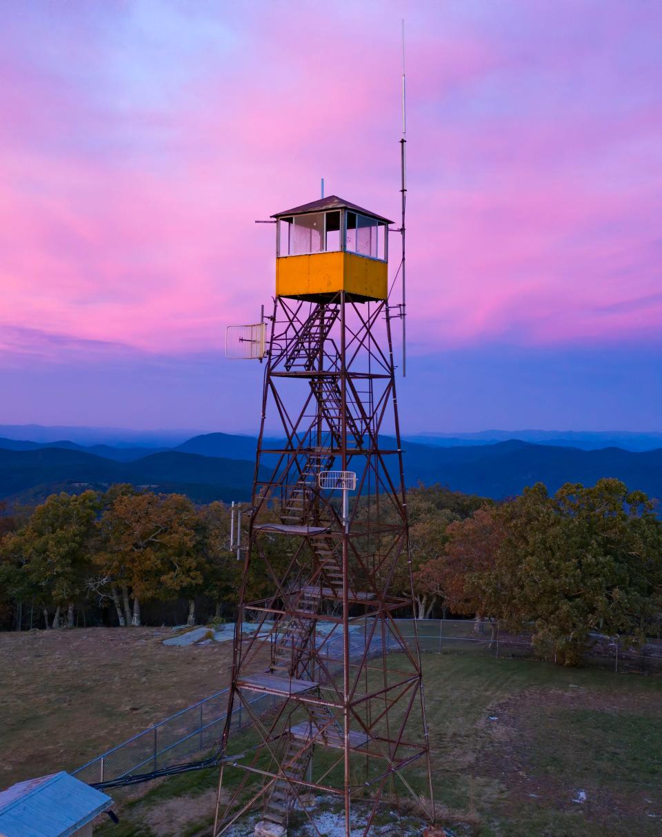 Bearwallow Mountain Lookout Tower in Henderson County, owned by the N.C. forest Service.