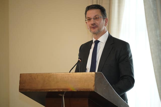 Northern Ireland Office minister Steve Baker addresses the British-Irish Parliamentary Assembly at the K Club in Co Kildare