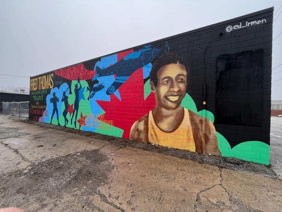 One of the murals to honour the legacy of several residents of the McDougall Street Corridor, a historically Black neighbourhood in Windsor., pictured in a 2023 file photo. (Nav Nanwa/CBC News - image credit)