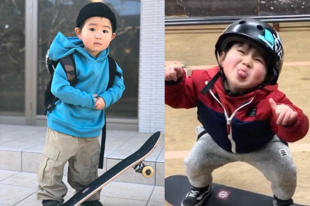 Ishizuka is a little Tony Hawk in the making. — Pictures via Instagram/r.i1116