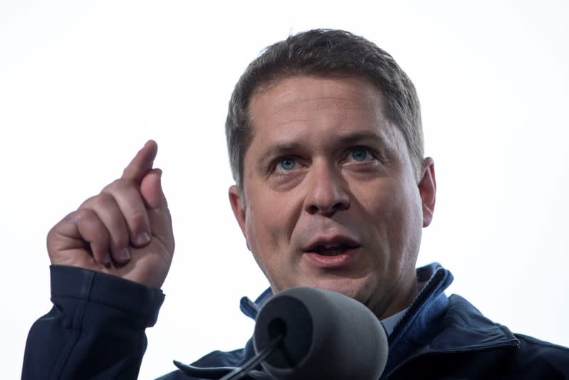 Leader of Canada's Conservatives campaigns in Fredericton