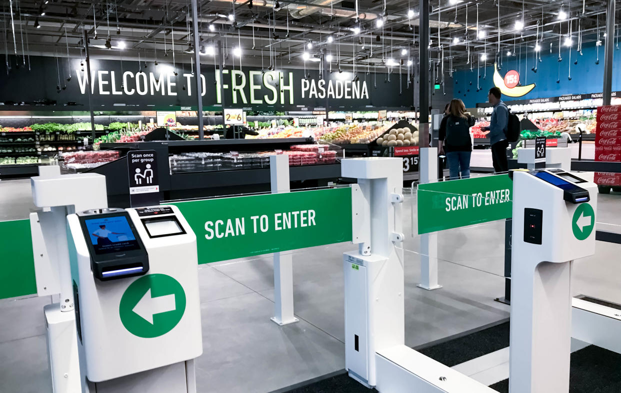 Pasadena, CA - September 15:The new Amazon Fresh store on E. Colorado Blvd in Pasadena, CA Thursday, September 15, 2022.  This is the first Amazon Fresh store location in Pasadena.    (Photo by David Crane/MediaNews Group/Los Angeles Daily News via Getty Images)