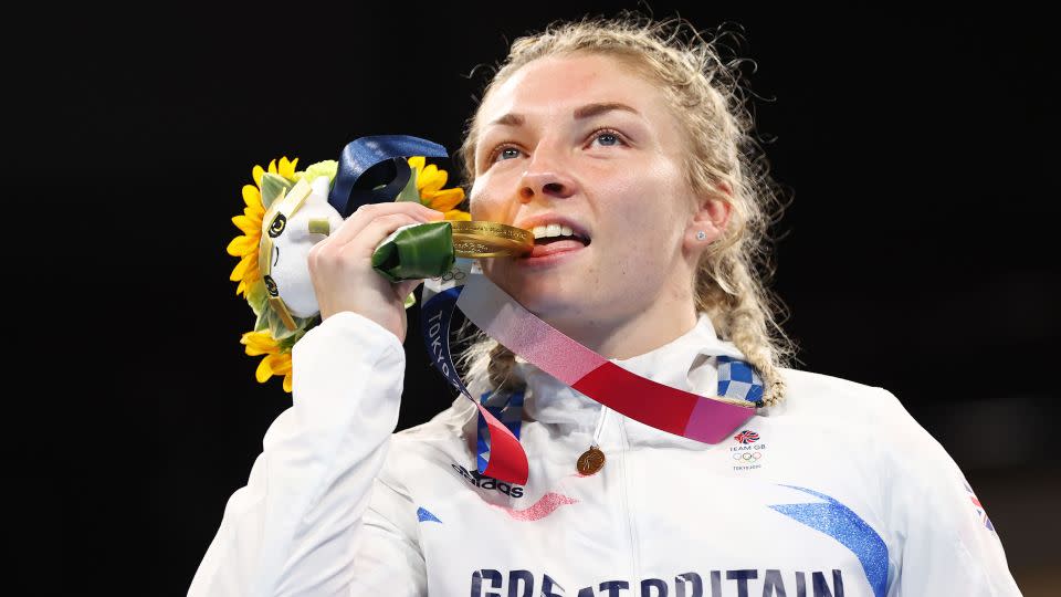 Lauren Price won a gold medal at the Tokyo Olympic Games in 2021. - Buda Mendes/Getty Images