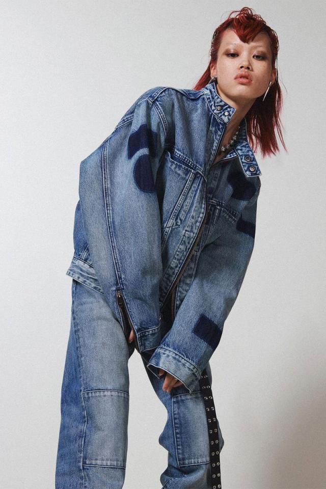 AMBUSH DENIM RIDERS JUMP SUIT