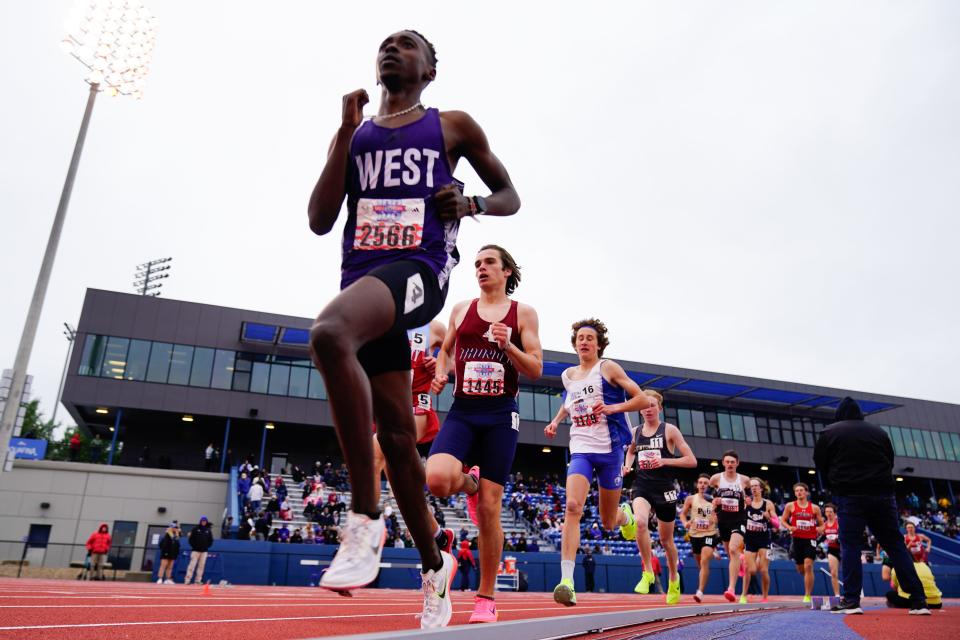 Topeka West senior Lenny Njoroge took regional titles in the 1600 and the 3200.