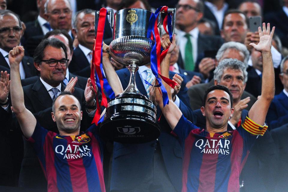 Xavi ended his Barca career under Bartomeu in 2015 (Getty Images)