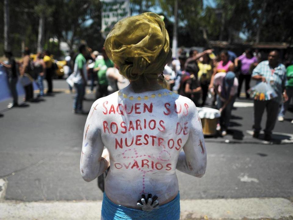 Women campaign for abortion rights in El Salvador (AFP/Getty)