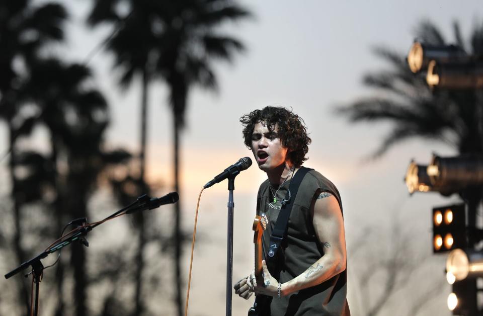 Dominic Fike performs at Coachella