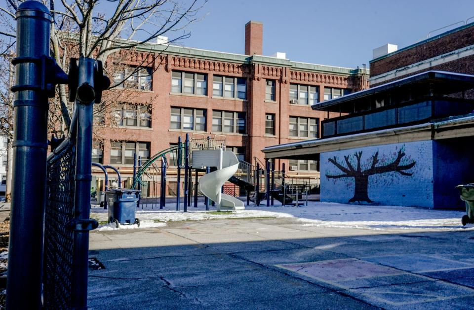 Carl G. Lauro Elementary School, at 99 Kenyon St., is one of the recently closed schools that may be taken over by a charter.