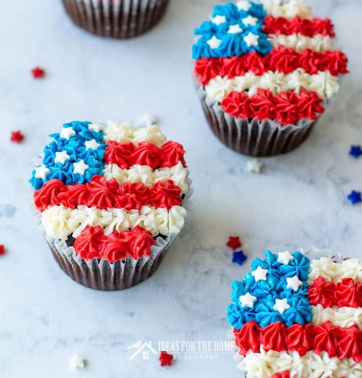 American Flag Cupcakes