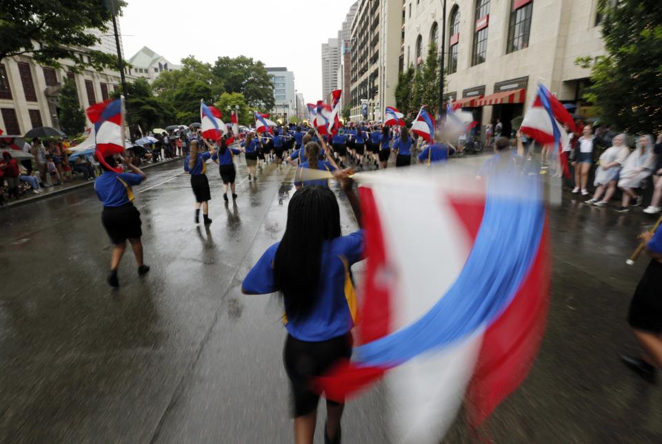 Participants in the 2019 Red, White & Boom parade.