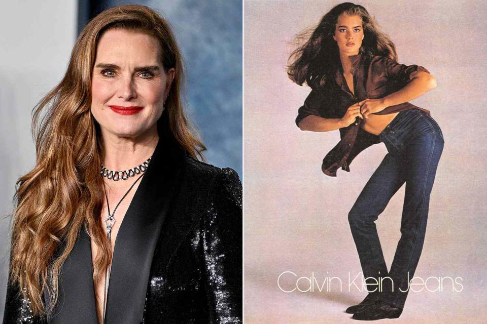 <p>Lionel Hahn/Getty; Retro AdArchives/Alamy </p> Brooke Shields reveals what she plans to do with the original Calvin Klein jeans featured in her controversial 1980 ad