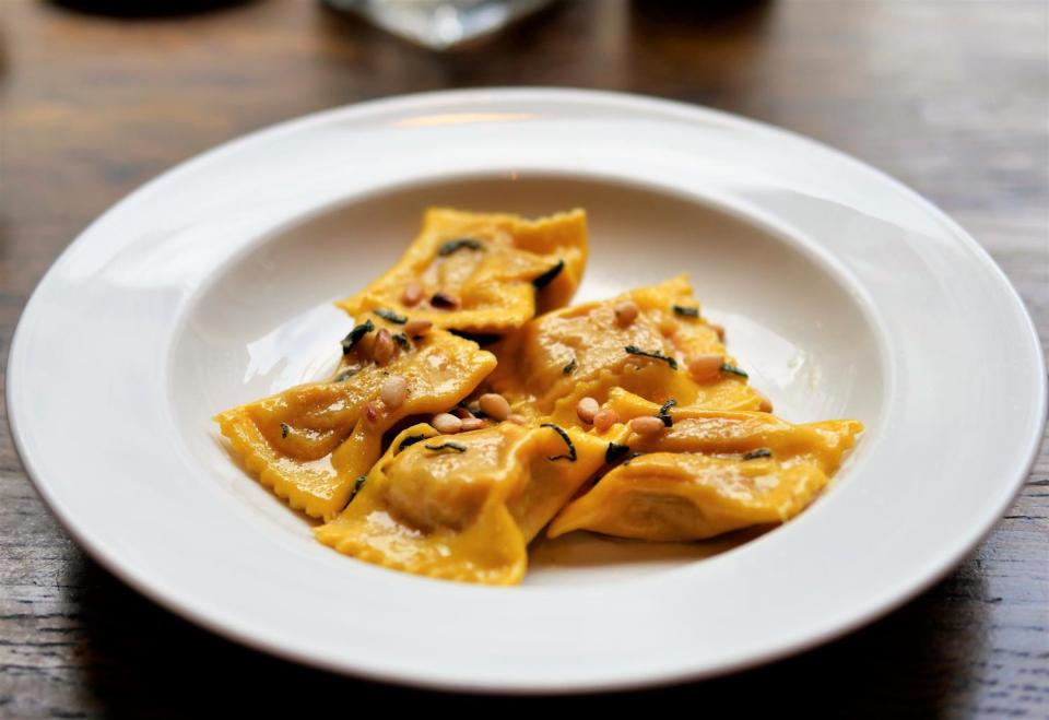 Pasta fantastic: Tortelli with ricotta, spinach, sage butter and pine nuts at Cafe Murano