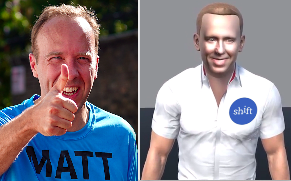 Matt Hancock has revealed his avatar for the Metaverse – and it has been widely mocked. (Getty/handout)