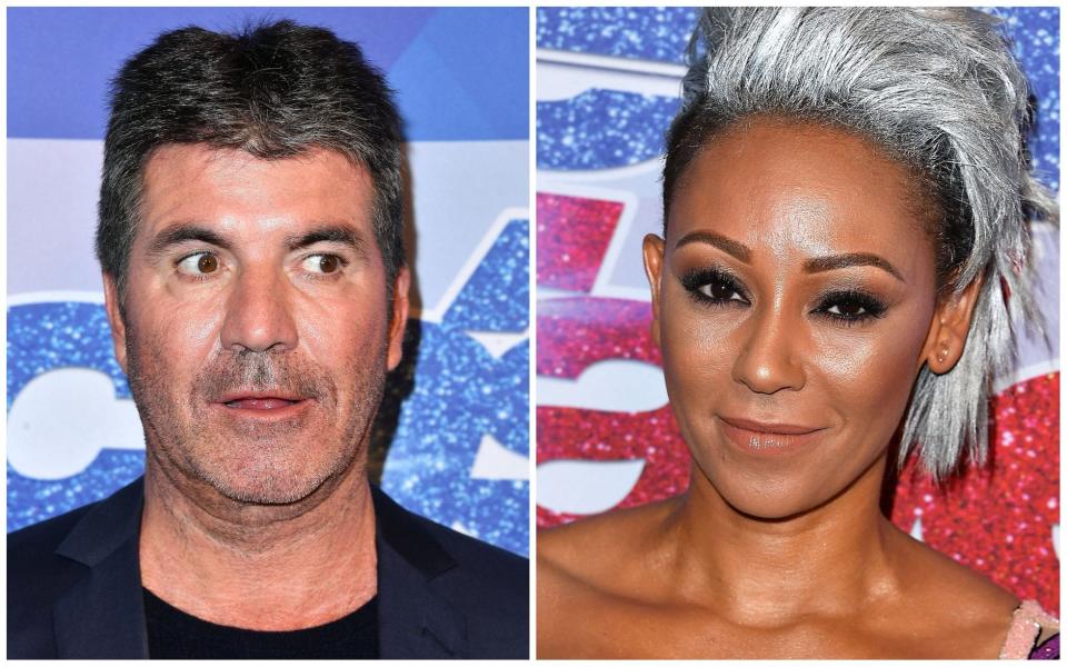 Simon is supporting Mel. Copyright: [Rex]