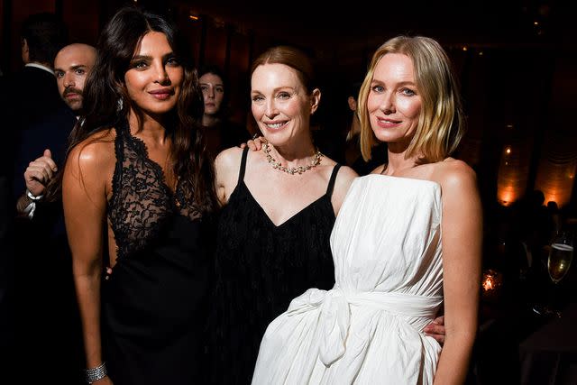 <p>Steve Eichner/WWD via Getty</p> Priyanka Chopra, Julianne Moore and Naomi Watts.