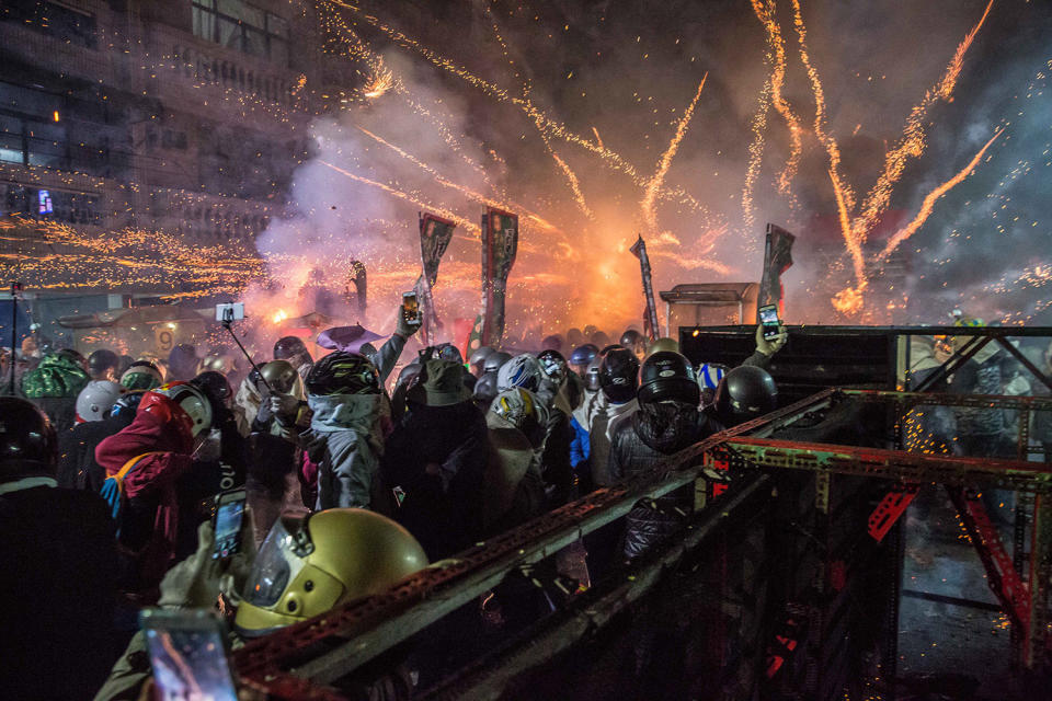 Taiwanese celebrate the world’s most dangerous fireworks festival