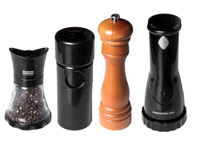 Trudeau 8-Inch Professional Salt & Pepper Mill Set - Stainless Steel