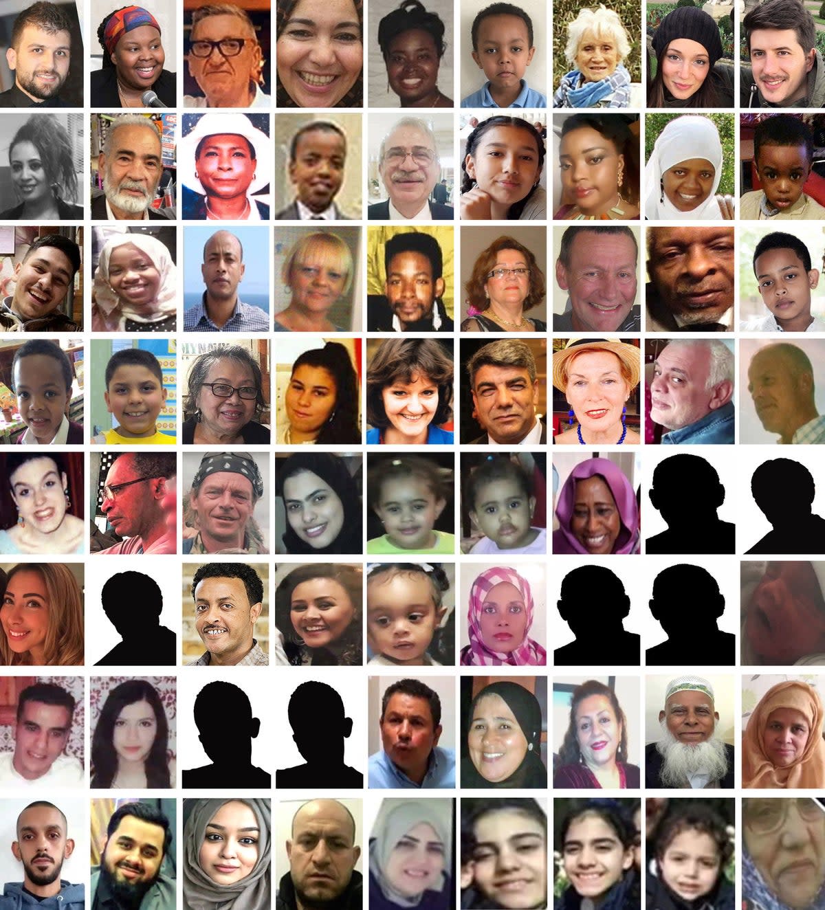 The 72 victims of the Grenfell fire (PA Media)