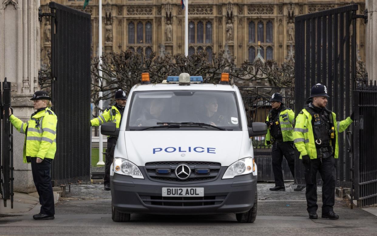 Metropolitan Police guard the gates to the Houses of Parliament on the day the report by Baroness Louise Casey was published - Dan Kitwood/Getty Images