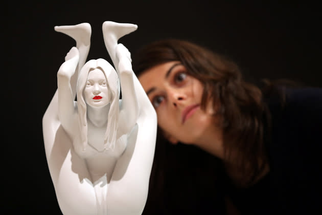 Marc Quinn's Kate Moss Sculpture Is Displayed Before Auction As Part Of Bonhams Contemporary Art And Design Sale