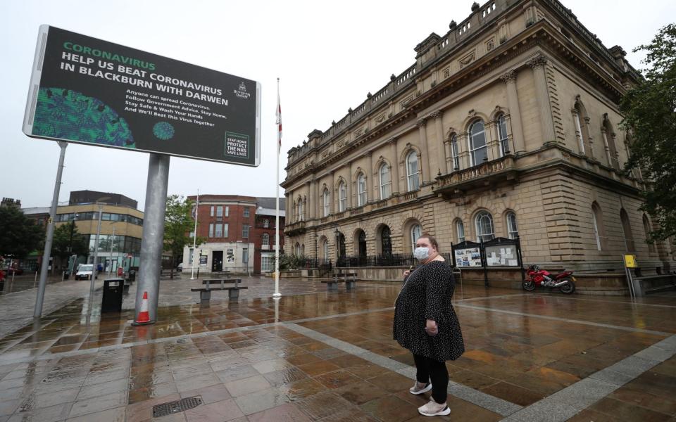 The Lancashire town brought in extra restrictions on Tuesday after a spike in cases - PA