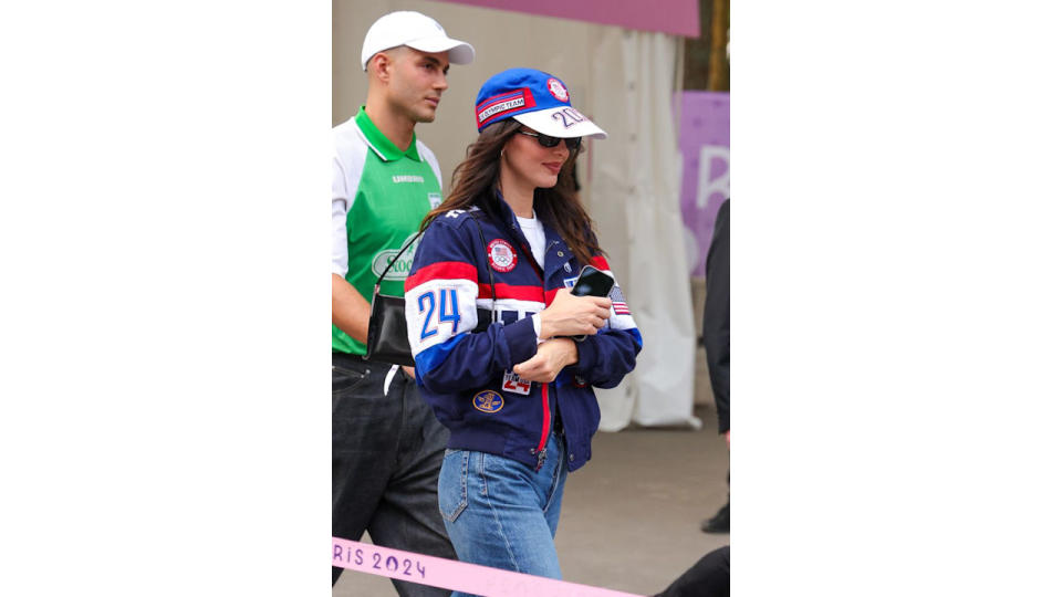 Kendall Jenner was spotted leaving the gymnastics event at the 2024 Paris Olympics in Ralph Lauren