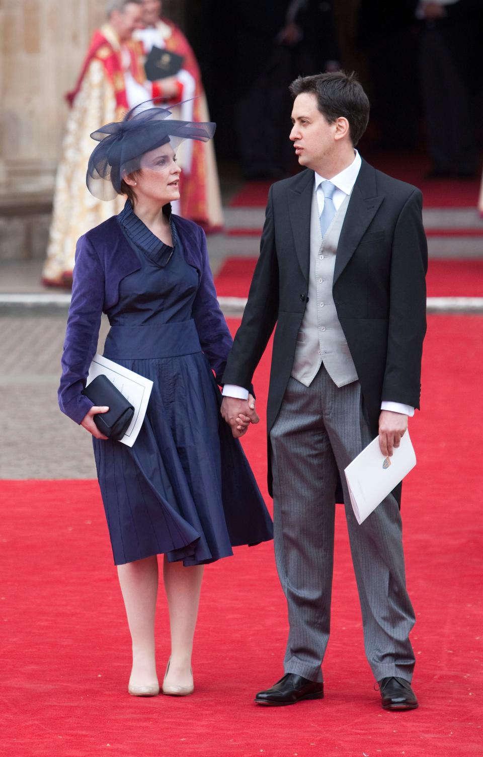 Ed Miliband and his wife Justine Thornton at Kate Middleton and Prince Harry's wedding.