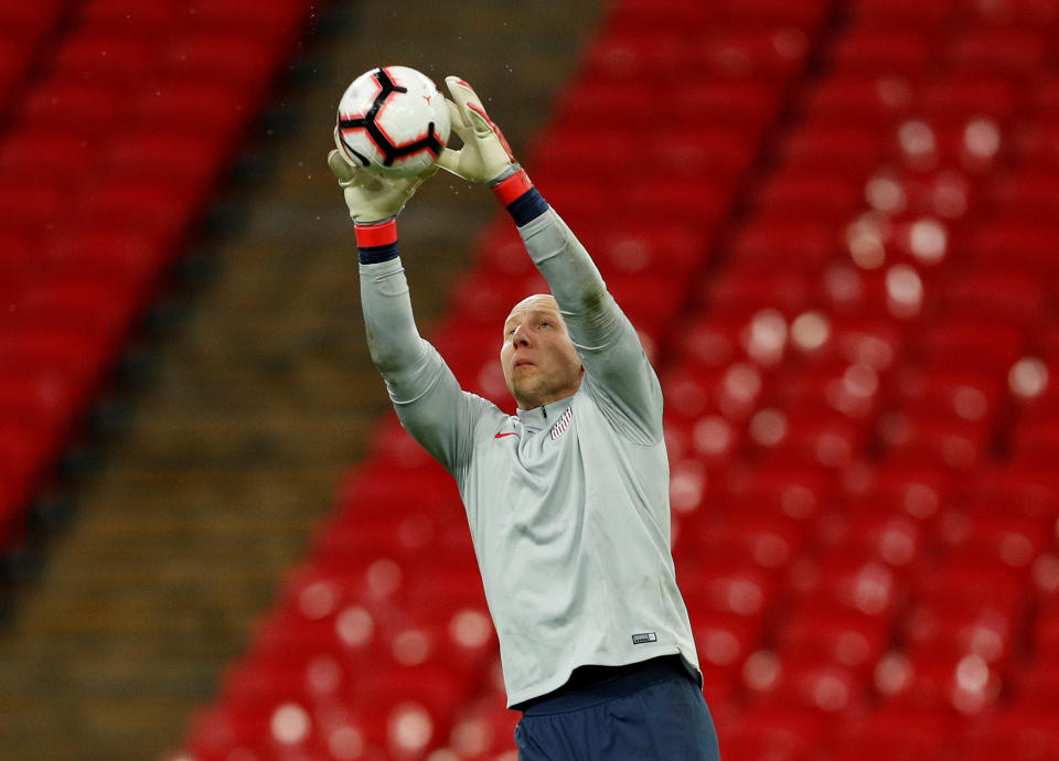 Brad Guzan is likely to split this month’s two games with Horvath. (Reuters/John Sibley)