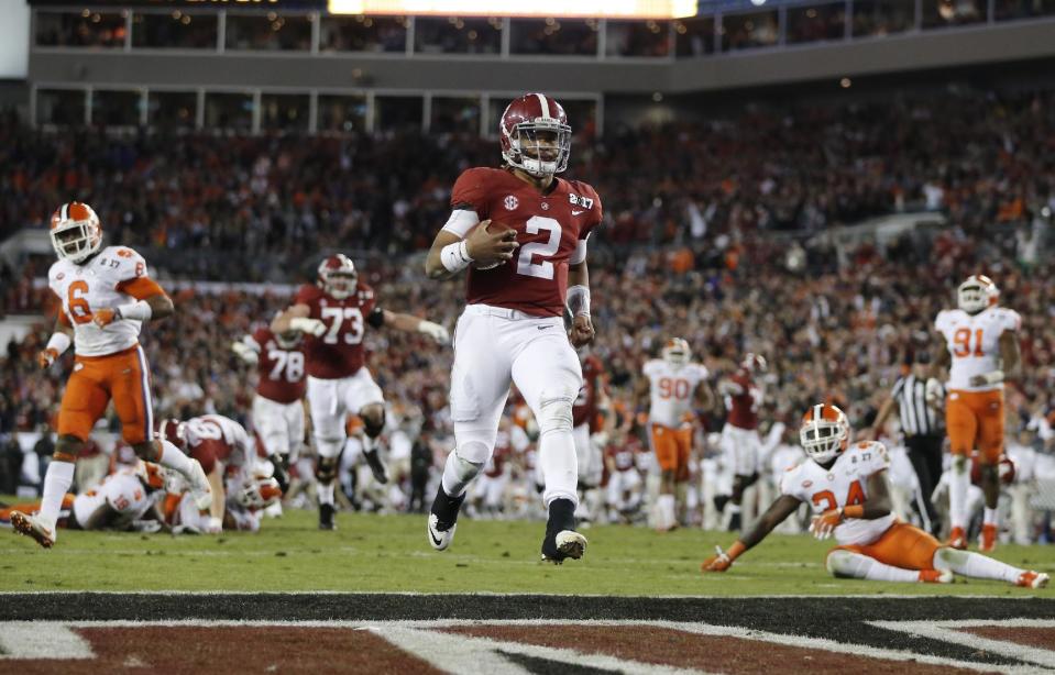 Could Alabama and Clemson meet in the College Football Playoff for a third-straight year? (AP Photo/John Bazemore)
