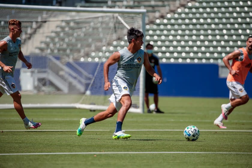 2020 Season: LA Galaxy return to full team training at Dignity Health Sports Park on June 12, 2020.