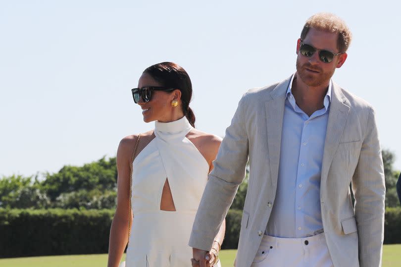Harry and Meghan during a glamorous outing at the polo in Florida