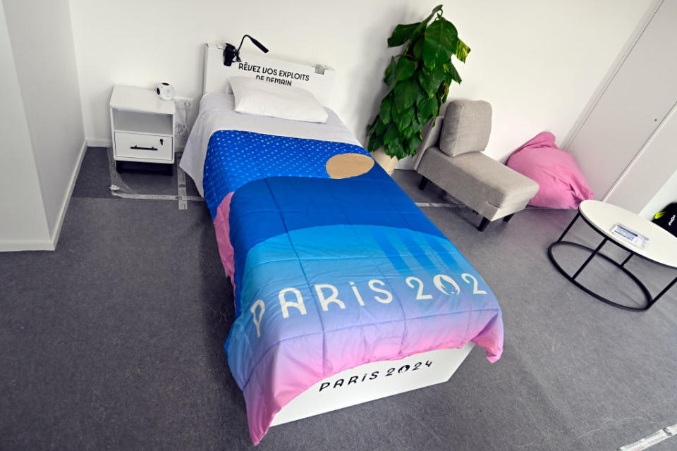 A bedroom at the 2024 Paris Olympic Village, athletes, sports, paralympics, bedrooms