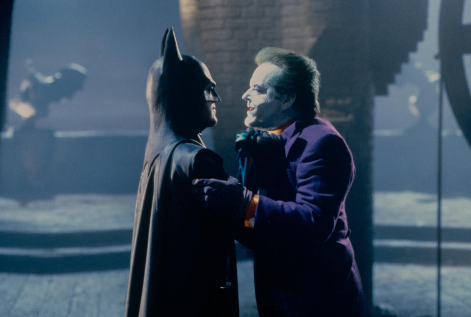 Michael Keaton y Jack Nicholson fueron Batman y el Guasón en el clásico de 1989. (Foto de Murray Close/Moviepix/Getty Images)