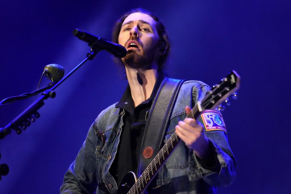 Fans listen as Hozier performs during Innings Festival at Tempe Beach Park on Feb. 24, 2024.