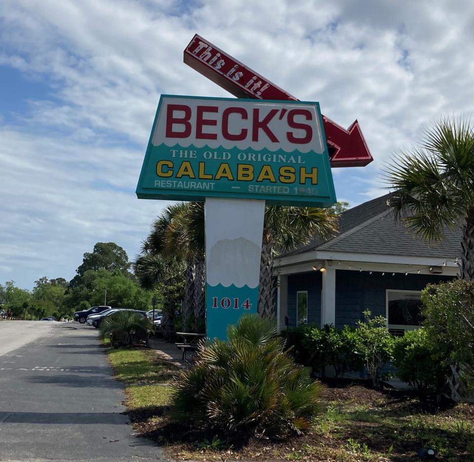 Beck's Restaurant at 1014 River Road in Calabash, N.C. ALLISON BALLARD/STARNEWS