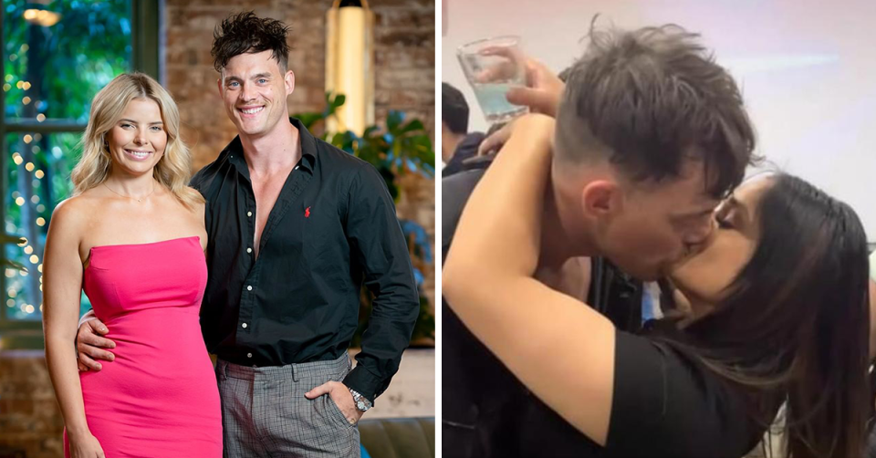 MAFS' Olivia Frazer and Jackson Lonie / Jackson kissing another woman.