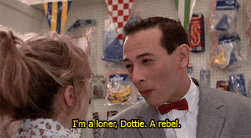 man telling a woman, I'm a lone dottie, a rebel