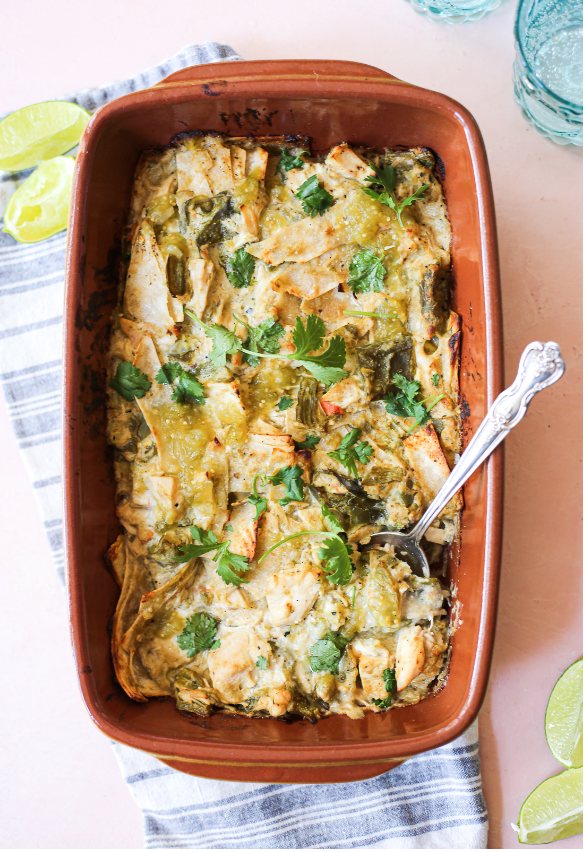 13) Hatch Chile Enchilada Casserole